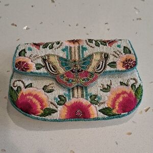 NWT Mary Frances Dream Chaser Beaded Butterfly Embroidered Bag